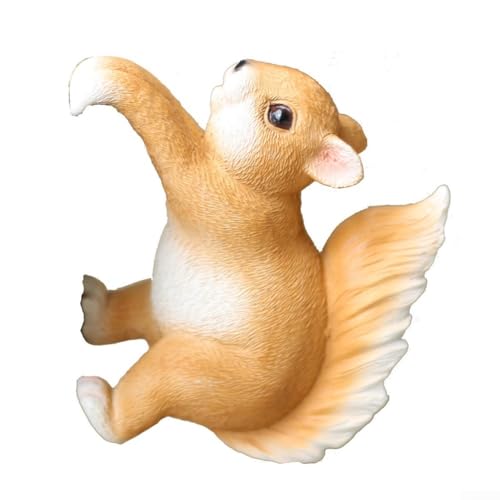 Fesselnde Eichhörnchen-Ornamente aus Kunstharz für Haus und Garten, perfekt für einen Hauch von Natur zu Ihrer Einrichtung (Eichhörnchen) von ReachMall