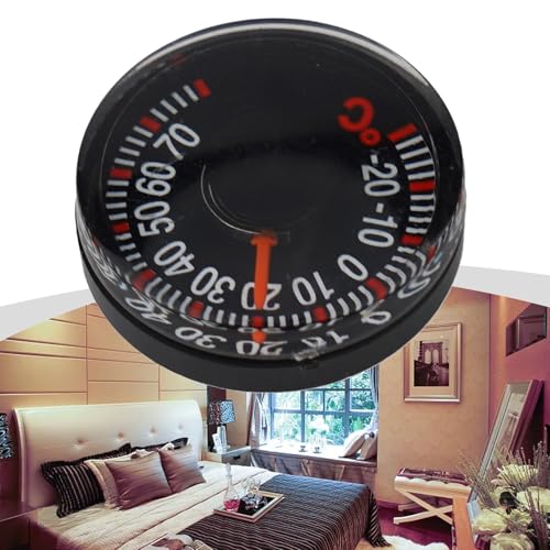 Flügel-Thermometer, Mini-Thermometer, digitales LCD-Innenraum, rund, Temperaturanzeige, für Gewächshäuser, Gärten, Küchen, Schlafzimmer (20 mm) von ReachMall