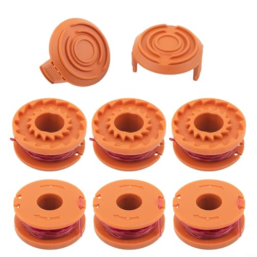 Für WORX Rasenmäher Ersatzteile Spule Modell WA0010 und Abdeckung Modell WA6531 für Kompatibilität mit mehreren Modellen Insgesamt 8 Stück von ReachMall