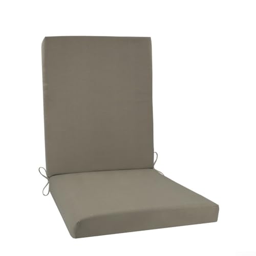 Gartenmöbel-Sitzkissen, UV-Schutz, Polyester, Gartenstuhl-Kissen mit Rückenlehne, Stuhl-Sitz für Outdoor-Grillen, Gartenversammlungen (grau-L) von ReachMall