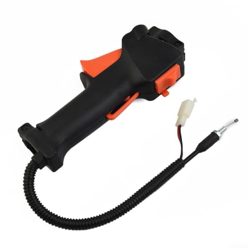 Gaszug Griff Trigger On Off Schalter Orange, Ersatz für Multi-Tool-Freischneider mit 26 mm Rohr, Rasenmähergriffschalter, Schnellwechsel-Gaszug, Rasenmähergriffbeschleuniger (1 Schalter) von ReachMall