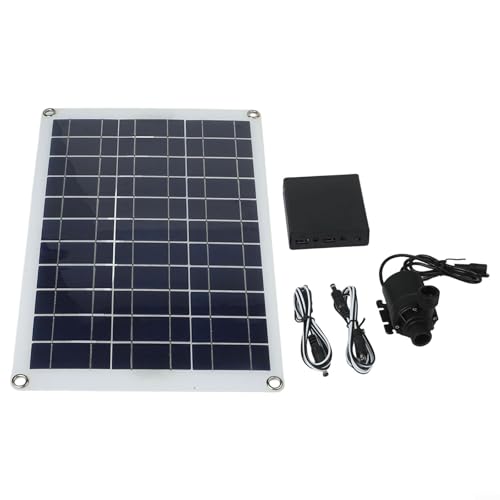 Geräuscharmes Solar-Wasserpumpe, 50 W Solarmodul-Kit mit bürstenloser Wasserpumpe, Outdoor-Wasserspielpumpe für Brunnen und Bewässerung Geräuscharmes Solar-Wasserpumpe, 50 W Solarmodul-Kit mit bürstenloser Wasserpumpe, Outdoor-Wasserspielpumpe für Brunnen und Bewässerung von ReachMall