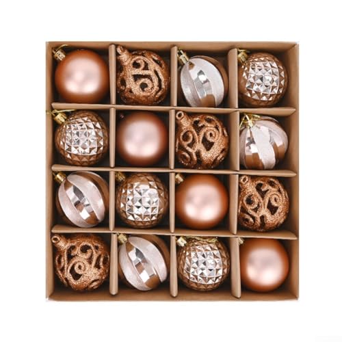 Glänzende 16-teilige Ornament-Kollektion, wunderschön gearbeitete Weihnachtsdekoration für alle Anlässe Glänzende 16-teilige Ornament-Kollektion, wunderschön gearbeitete Weihnachtsdekoration für alle Anlässe von ReachMall