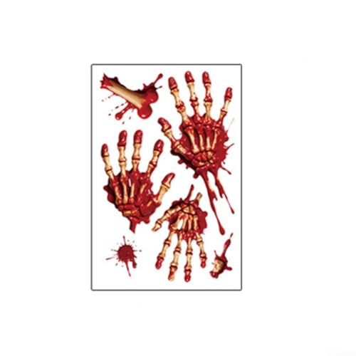 Halloween Blutige Fußabdrücke Haftet 10er Set mit Zombie-Handabdruck und Blutflecken-Aufklebern zum Dekorieren von Böden, Wänden und Treppenhäusern Halloween Blutige Fußabdrücke Haftet 10er Set mit Zombie-Handabdruck und Blutflecken-Aufklebern zum Dekorieren von Böden, Wänden und Treppenhäusern von ReachMall