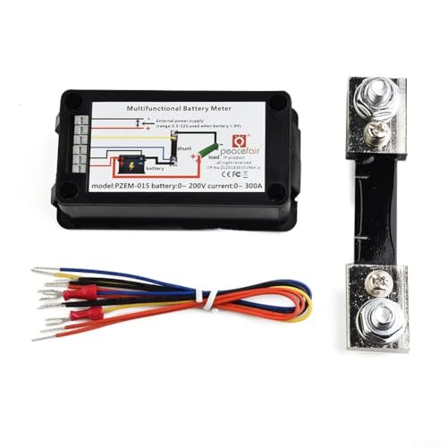 High Definition LCD Power Meter, DC Battery Monitor Volt Ampere Analyzer (200A) von ReachMall