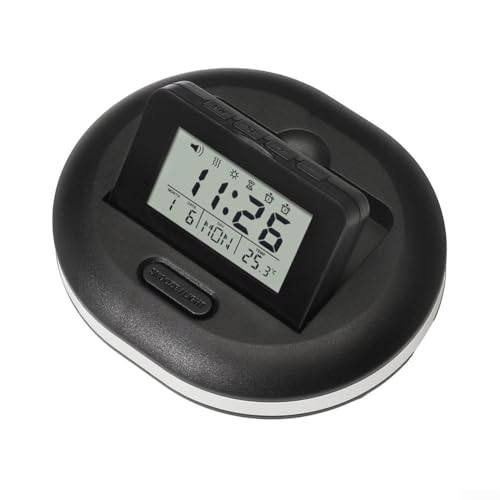 Intelligenter LED-Wecker, multifunktionales Display, digitaler Wecker am Nachttisch, mit Vibrations- und Schlummerfunktion, integrierter Countdown-Timer (schwarz) von ReachMall