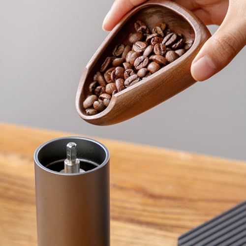 Kaffeebohnen Gewicht Tasse, Natürliches Walnussholz Schröpfschale Dosierbecher Espressobehälter Zubehör für präzise Messung und Dosierung von Bohnen von ReachMall