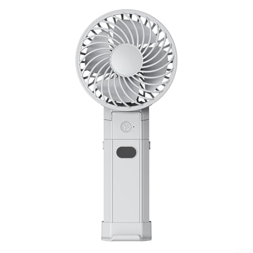 Leicht tragbarer, wiederaufladbarer Mini-Handventilator mit einem langlebigen 4000-mAh-Akku und benutzerdefinierten Luftstromoptionen (grau) von ReachMall