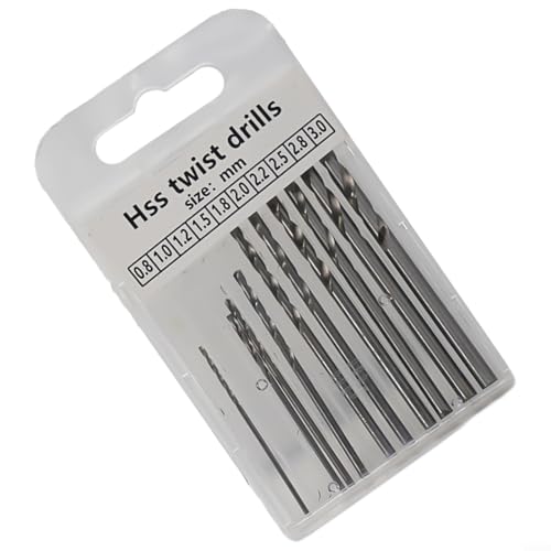 Mini-Handbohrer-Set mit Schnellspannbohrfutter und 10 HSS-Bohrern für DIY-Holz- und Kunststoffprojekte (10 Bohrer) von ReachMall