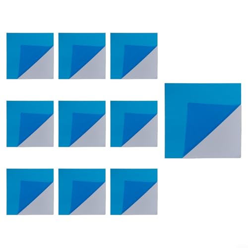 Mosaik-Dekor 10 Stück quadratische Spiegelglasfliesen-Aufkleber für zeitgenössischen Wohnstil von ReachMall