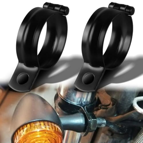 Motorrad-Frontgabel-Montageklemme für Blinker, 2 Stück, 10 mm Lochdurchmesser, passend für 42 mm und 51 mm Motorrad-Frontgabel-Montageklemme für Blinker, 2 Stück, 10 mm Lochdurchmesser, passend für 42 mm und 51 mm von ReachMall