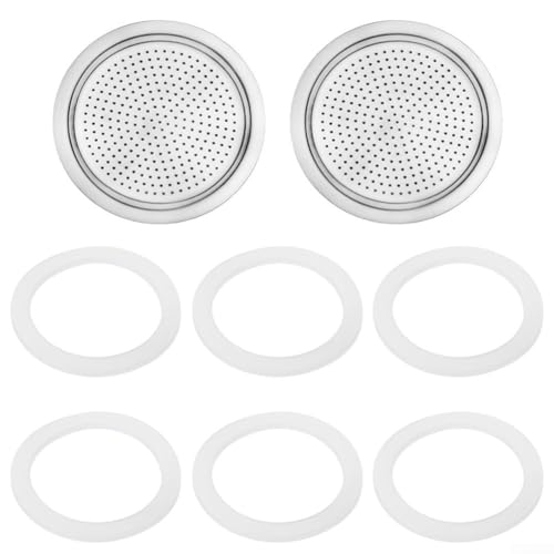 Müheloses Brauen mit Mokkakopf-Ersatzfiltern und Silikondichtungen Set (3 Tassen) von ReachMall