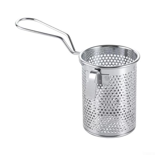 Nudelsiebkorb, Edelstahl-Siebkorb mit Griff, feinmaschiges Sieb für Nudeln, Spaghetti-Knödel, 8 x 9 cm (Griff)) von ReachMall