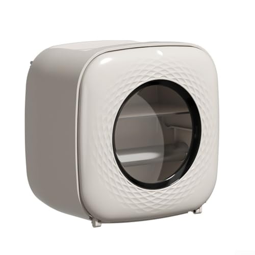 Ordentliche und ordentliche Badezimmer-Aufbewahrungslösung, Wandhalterung, Toilettenpapierhalter mit Deckel von ReachMall