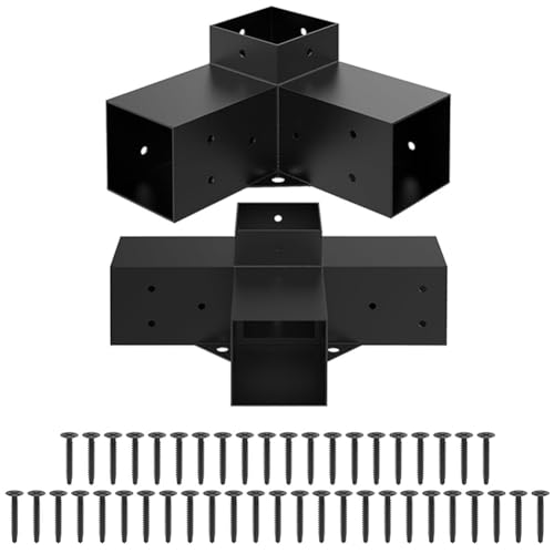 Pergola-Set aus legiertem Stahl mit Schrauben für 10,2 x 10,2 cm Holz, ideal für individuelle Außenbereiche (B) von ReachMall