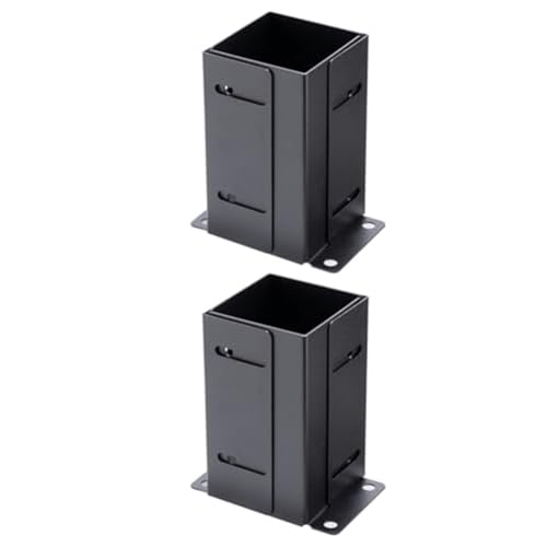 Pfosten-Basis-Set, verstellbare Pfostenhalterung für Holzpfosten, Deck, Pergola, Zaun, Briefkasten, robuste Holzzaun, Pergola-Halterungen (2 Stück) von ReachMall