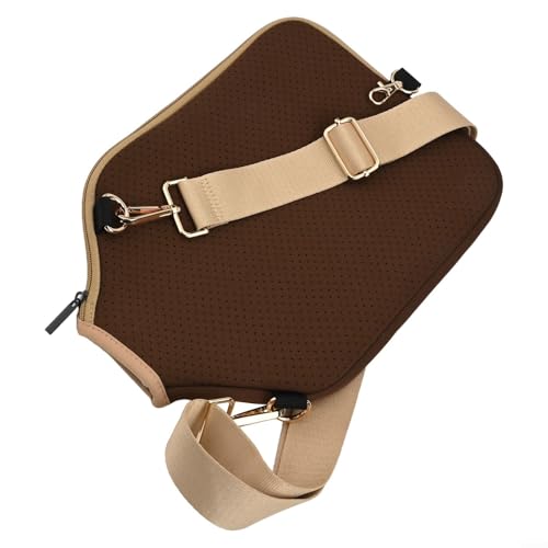 Pickleball Paddeltasche mit Gurt für einfachen Transport, Neopren-Material (Taupe Brown) von ReachMall