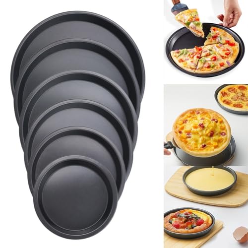 Pizzablech aus Karbonstahl, 1,295,4 cm mit Antihaftbeschichtung, perfekt zum Backen von Pizza und anderen Gerichten mit einfacher Entformung (25,4 cm) von ReachMall