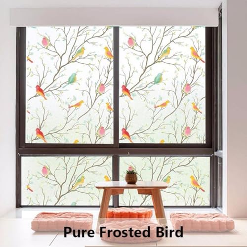 Pure Frosted Bird Sichtschutz Flügelfolie Aufkleber, nicht elektrostatische Fensterfolie bietet Privatsphäre und Sicherheit, blockiert 95% der Blendung und verhindert Glassplitter (reiner mattierter von ReachMall