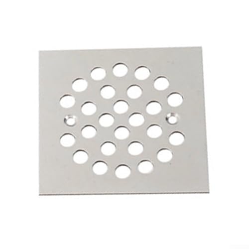 Quadratische Bodenablaufabdeckung, Edelstahl, quadratisch, 10 x 10 cm, Ersatz-Duschroste (quadratisch – silber) von ReachMall