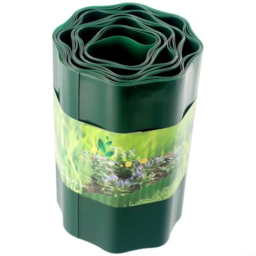 Rasenkantenzaun, wasserdichtes, elastisches Material, verhindert Grasüberwuchs, grün, 10 cm x 9 m (20 x 9 m) von ReachMall