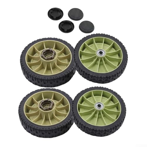 Rasenmäher-Rad-Set, 4er-Pack, 20 cm, Vorder- und Hinterräder, Rasenmäher-Rad Ersatz-Set für Honda von ReachMall