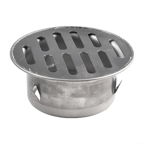 ReachMall Edelstahl-Bodenablauf, runde Bodenablaufabdeckung, Balkonablauf, Regenrohrkappe für Außen/Badezimmer (63 mm), L3FB7045GX5SAB648FK2L1K7E8 von ReachMall
