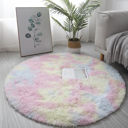 ReachMall Luxuriöser und bequemer, großer zotteliger Teppich, perfekt für Kinderzimmer und Wohnzimmer (bunt) von ReachMall