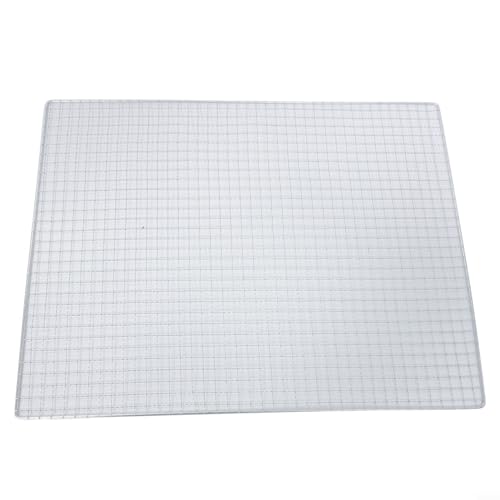 Rechteckiges Grillnetz, Edelstahl, Grillrost, Grillmatte für Outdoor, Garten, Camping, Reisen, Wandern, Kochen (50 x 38 cm) von ReachMall