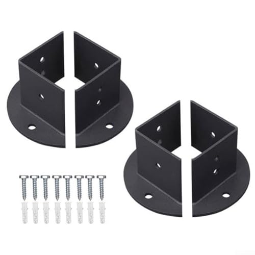 Robuste, verstellbare Pfostenhalterung für 2 x 2, 4 x 4, 6 x 6 Pfostenstütze für Decks und Zäune, 4 oder 8 Stück (4 Stück) von ReachMall