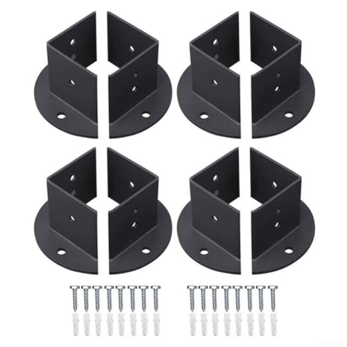 Robuste, verstellbare Pfostenhalterung für 2 x 2, 4 x 4, 6 x 6 Pfostenstütze für Decks und Zäune, 4 oder 8 Stück (8 Stück) von ReachMall