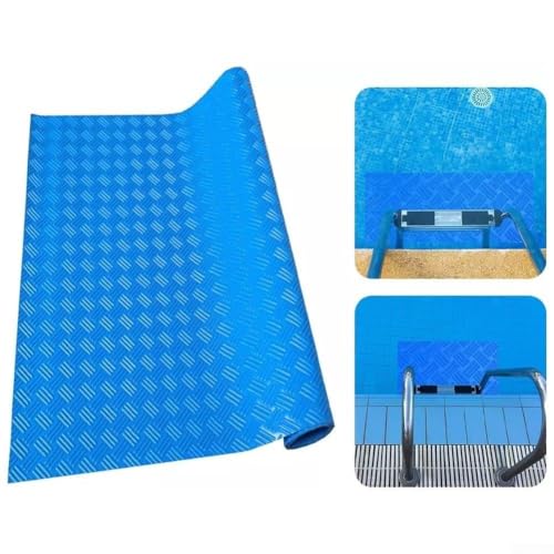 Robuste rutschfeste Poolleitermatte für mehr Sicherheit und Schutz rund um Schwimmbäder (90 x 23 cm) von ReachMall