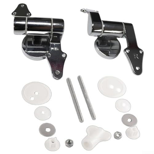 Scharniere für WC-Sitz, Zinklegierung, langsamer Toilettensitz-Scharnier-Abdeckkappe von ReachMall