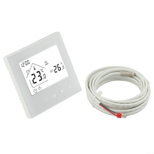 Schlankes Wandthermostat für elektrische Fußbodenheizung mit erweiterten Programmierfunktionen (elektrische Heizung) von ReachMall