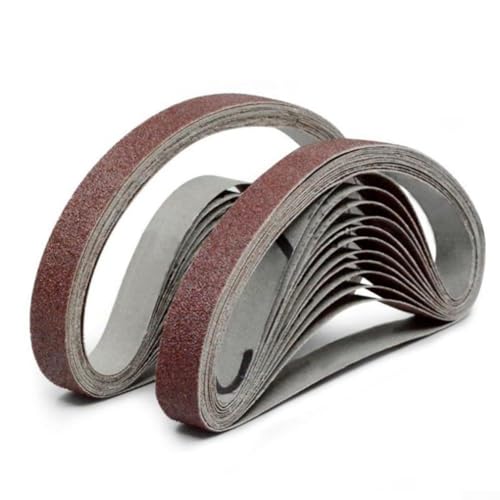 Schleifband, 25 x 330 mm, Körnung von 40 bis 1000, perfekt zum Polieren von Holz und Metall, 10 Stück (320#) von ReachMall
