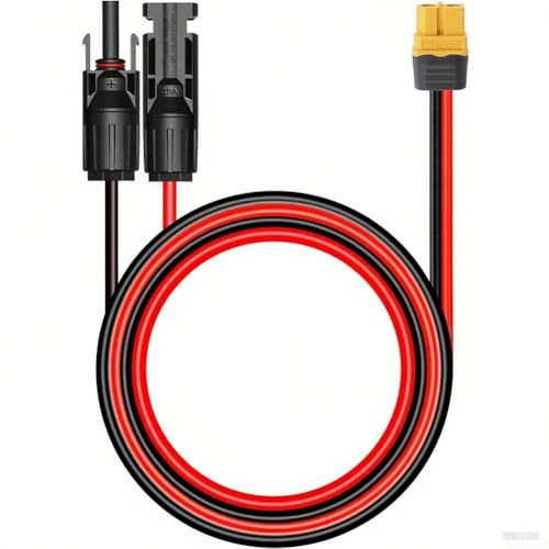 Solarmodul-Verlängerungskabel, Solarstecker auf XT-60-Adapterkabel, für XT-60-Ladeanschluss, für tragbare Wohnmobil-Powerstation-Akkus (1 Meter) von ReachMall