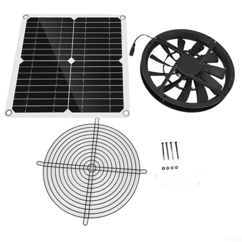 Solarmodul-betriebenes Ventilator-Set, 100 W, wasserdicht, geeignet für Hühnerstall-Zubehör von ReachMall