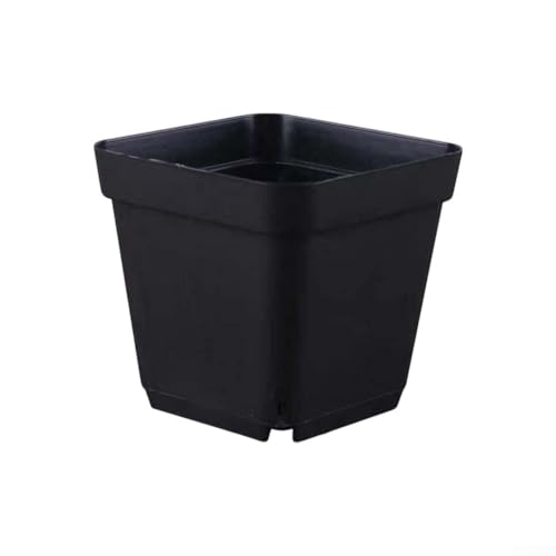 Stapelbarer quadratischer Blumentopf, optimiertes Design mit Drainage für gesunde Wurzeln (10 gerade Seiten) von ReachMall