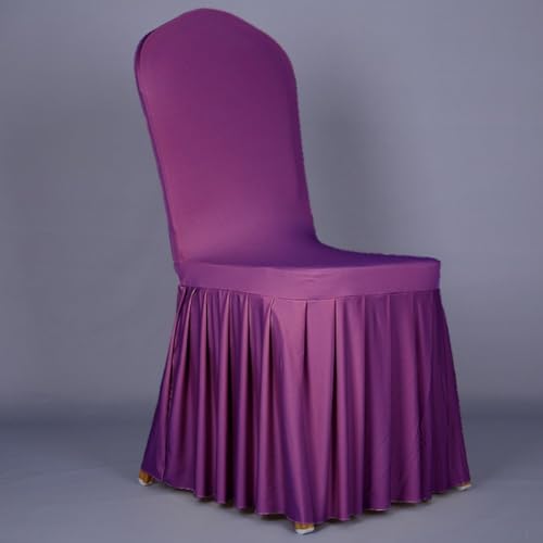 Stilvolle Stuhlhussen mit Oxford-Rock, perfekt für Bankettveranstaltungen, Violett, 12 Stück Stilvolle Stuhlhussen mit Oxford-Rock, perfekt für Bankettveranstaltungen, Violett, 12 Stück von ReachMall