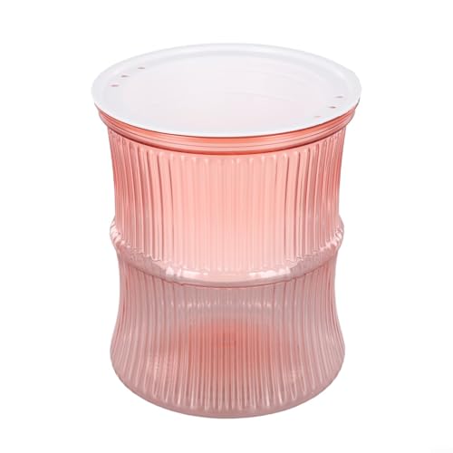 Transparenter Kunststoff-Blumentopf für kleine Pflanzen, stark und verformungsbeständig (transparentes Rosa) von ReachMall