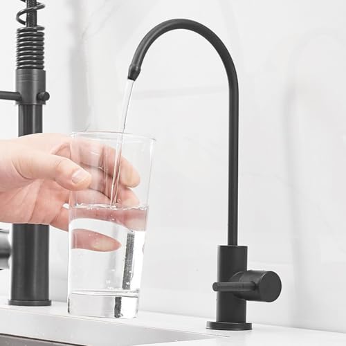 Trinkwasserhahn, 304 Edelstahl Küchenspüle Filter Wasserhahn Einhebel-Reinigungshahn Küchenwassermischer für Unterspüle, Umkehrosmosegeräte von ReachMall