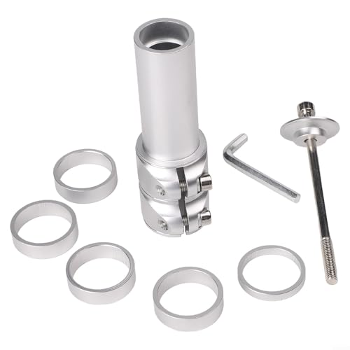 Verstellbare Fahrradlenkerverlängerung für optimale Leistung und Komfort (12 cm Silber) von ReachMall