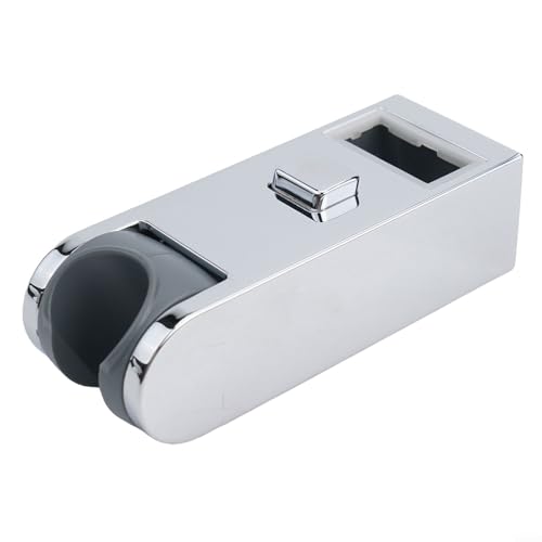 Verstellbare Vierkantrohr Chrom Duschstange Schieberstange Halter mit Harz-Pad Kratzschutz und 360 Grad drehbarer Duschkopfhalterung (30 x 15 mm) von ReachMall