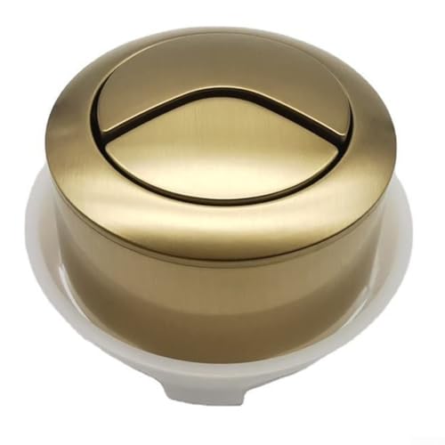 WC-Taste, WC-Spling ABS Verchromung Standard-Taste Ersatzzubehör geeignet für den Einsatz mit kabelbetätigten versteckten Zisternen (Gold) von ReachMall