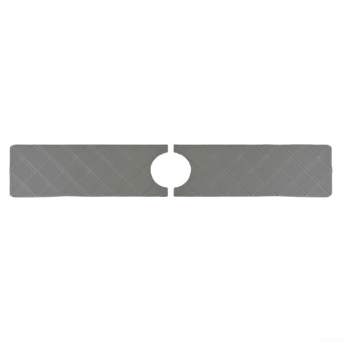 Wasserhahn-Spritzschutz für Badezimmer, Küche, 40 cm/60 cm, Küchenspüle, Spritzschutz, Kieselgur-absorbierende Abtropfschale, Kieselgur-Untersetzer (grau 60 x 10 cm) von ReachMall