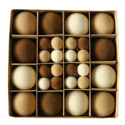 Weihnachts-Samt-Dekorationskugel-Set für Baum, Kamin, Kranz und Inneneinrichtung, Plüsch-Ornamente zur Bereicherung der Urlaubsatmosphäre und für festliche Anlässe (b) von ReachMall