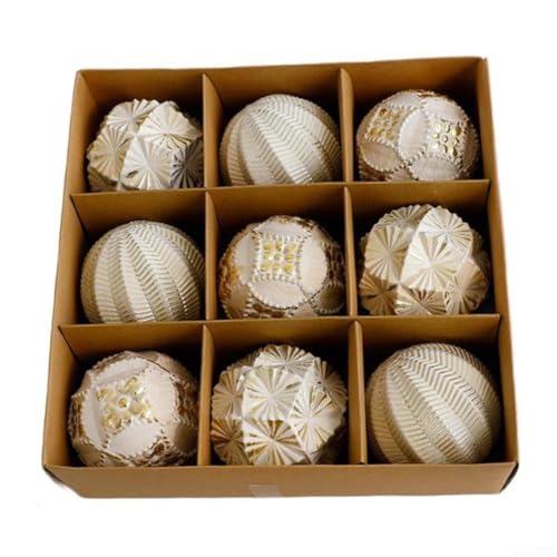Weihnachtskugel-Ornament-Set mit 9 bis 16 Kunststoffteilen für Weihnachtsbaumdekoration und Verwendung in Kränzen, Girlanden und anderen saisonalen Displays (A) von ReachMall