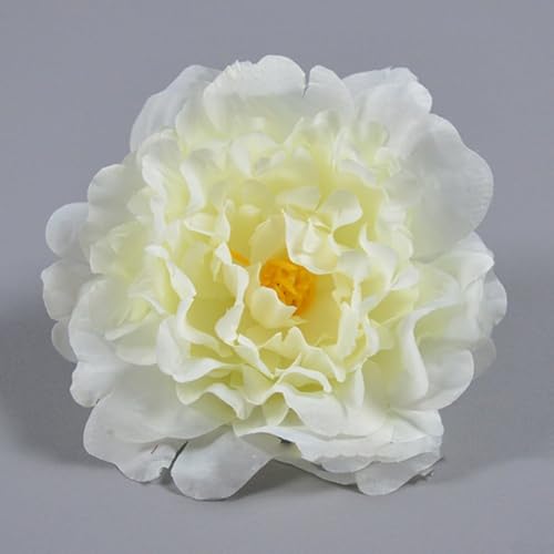 Wunderschön gearbeitete künstliche Pfingstrosen aus Seide für Event-Dekoration und Styling (weiß), 3 Stück von ReachMall