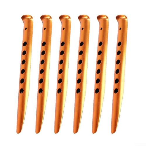 Zeltheringe aus Aluminiumlegierung mit breiter U-Form für dauerhaften Halt auf verschiedenen Oberflächen, einschließlich Sand, Schnee, für Strand, Camping, 31 cm, 6 Stück von ReachMall