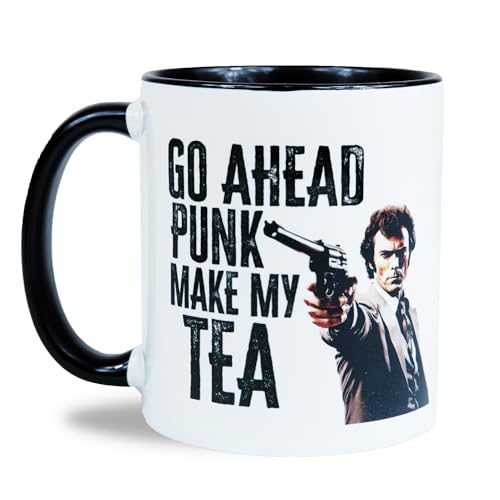 Reactive Brands MUGEMS Go Ahead Make My Tea! Tasse – Lustige Dirty Harry Clint Eastwood Kaffee- oder Teetasse von Reactive Brands